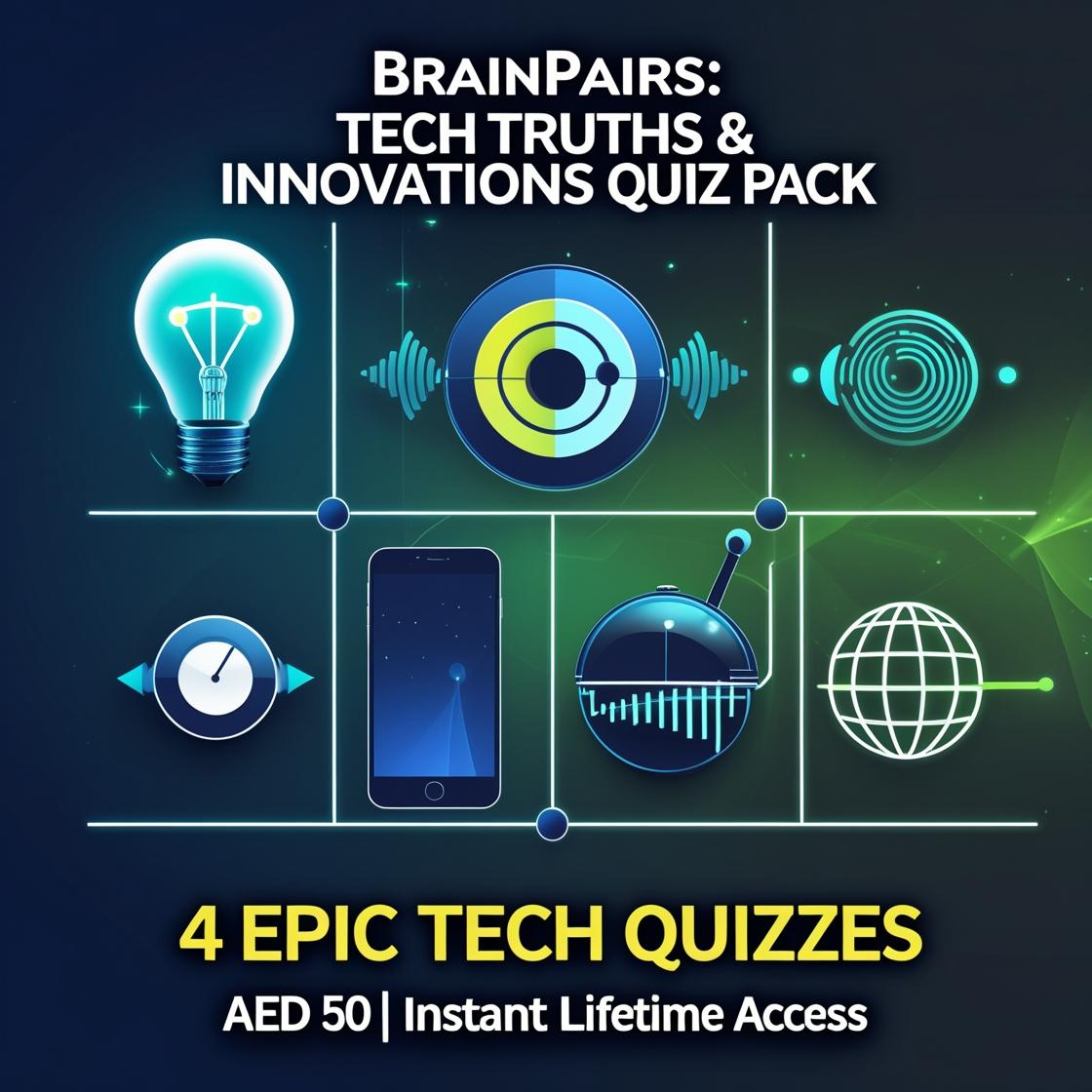 BrainPairs: Tech Truths & Innovations Quiz Pack